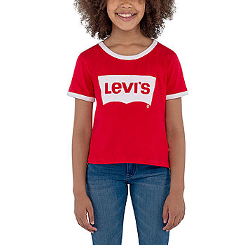 Levi's Girls' Oversized Batwing T-Shirt - Red S