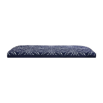 Bench Seat Navy Geo Print Patio Seat Cushion
