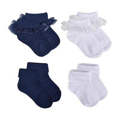 Olivia & Joy Toddler Girls 4 Pair Turncuff Socks