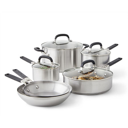 KitchenAid Stainless Steel 10-pc. Cookware Set, One Size, Silver