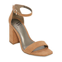 Worthington Womens Becklyn Heeled Sandals, 9 Wide, Brown