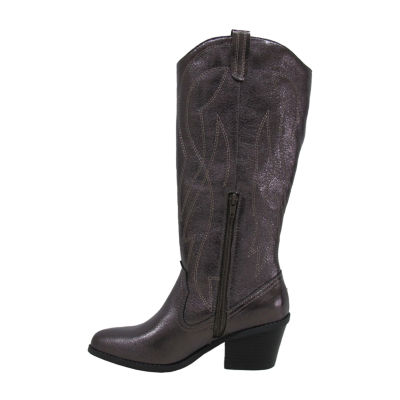 Pop Womens Kylie Stacked Heel Cowboy Boots