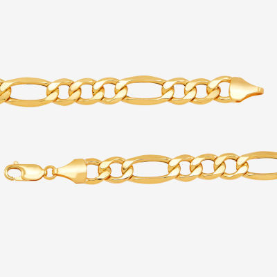 10K Gold Inch Hollow Figaro Chain Bracelet