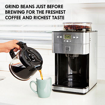 12-Cup Coffee Maker & Hot Water Dispenser Black & Stainless - 49982