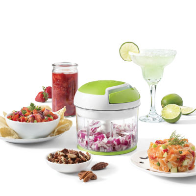 Euro Cuisine Mini Cordless Chopper with USB Cord & Glass Bowl