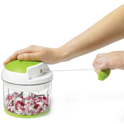 Euro Cuisine Mini Cordless Chopper with USB Cord & Glass Bowl, Green