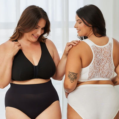 Leading Lady The Indy- Cotton Front Close Lace Racerback Bra- 138