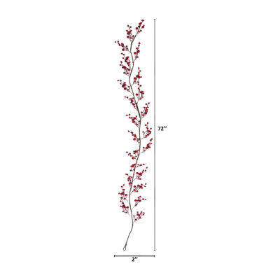 Nearly Natural 6ft Red Berry Indoor Christmas Garland