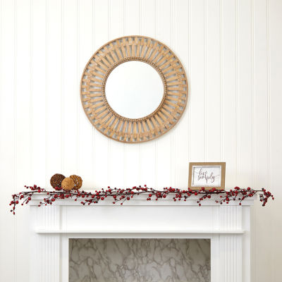 Nearly Natural 6ft Red Berry Indoor Christmas Garland