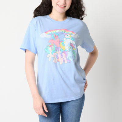 Juniors Boyfriend Womens Crew Neck Short Sleeve My Little Pony Graphic T-Shirt