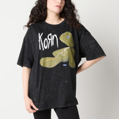 Juniors Korn Doll Oversized Tee Womens Crew Neck Short Sleeve Graphic T-Shirt