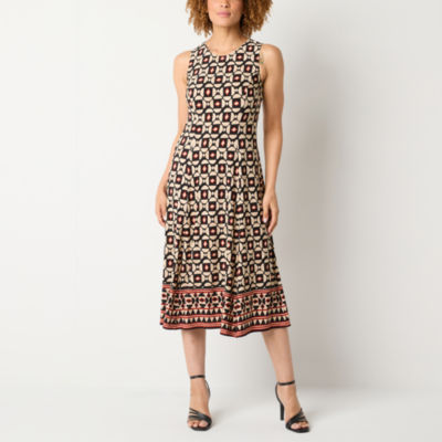 Danny & Nicole Womens Midi Jacket Dress