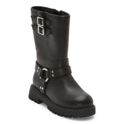 Thereabouts Little & Big Girls Dakota Flat Heel Motorcycle Boots