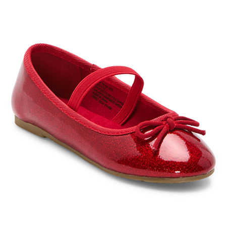 Thereabouts Toddler Girls Lil Lexi Ballet Flats, 7 Medium, Red