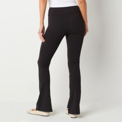 Stylus Womens High Rise Bootcut Pull-On Pants