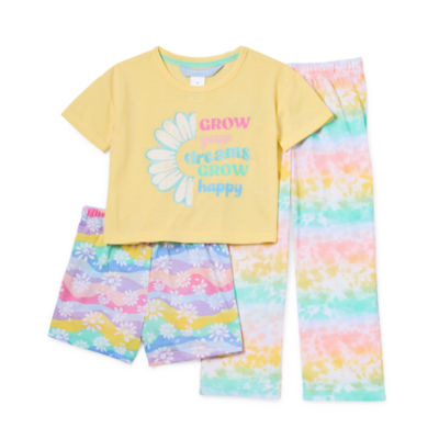 Jammers Kids Toddler Girls 3-pc. Pajama Set, Color: Pale Banana - JCPenney