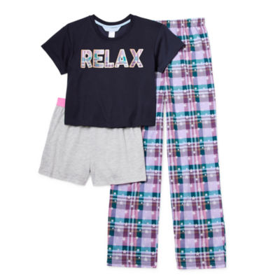 Jammers Kids Little & Big Girls 3-pc. Pajama Set, Color: Relax - JCPenney