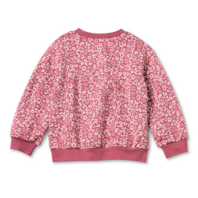 Okie Dokie Toddler & Little Girls Round Neck Long Sleeve Fleece Sweatshirt