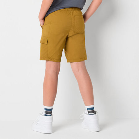 Thereabouts Little & Big Boys Stretch Fabric Adjustable Waist Cargo Short, Xl (18-20) Husky, Beige