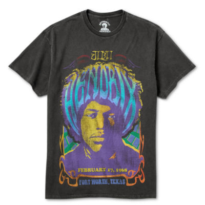 Mens Short Sleeve Jimi Hendrix Graphic T-Shirt