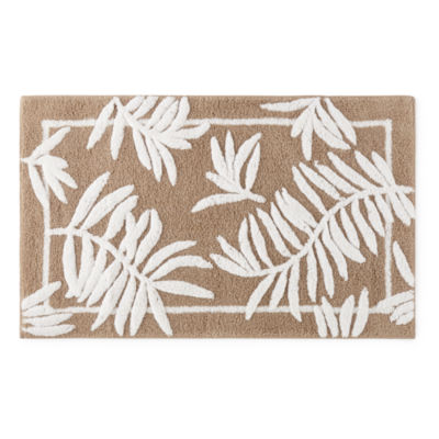 Liz Claiborne Palm Leaf Bath Rug, Color French Bread JCPenney