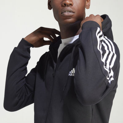 adidas Mens Long Sleeve Fleece Zipper Active Hoodie