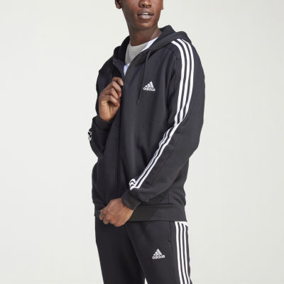 adidas Mens Long Sleeve Fleece Zipper Active Hoodie