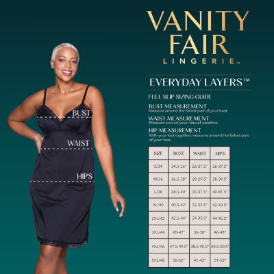 Vanity Fair® 22" Rosette Lace Full Slip - 10103