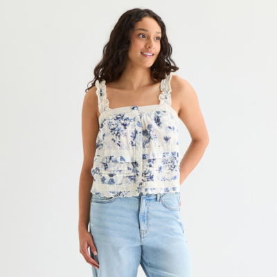 Arizona Womens Juniors Sleeveless Tank Top