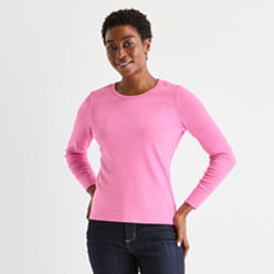 Women's Pink Tops | Pink Blouses & Crop Tops | JCPenney