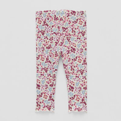 Okie Dokie Baby Girls Rib Skinny Full Length Leggings
