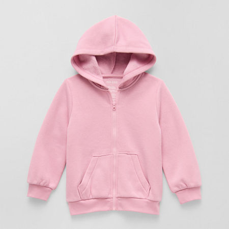 Okie Dokie Girls Fleece Hooded Lightweight Jacket, 5t, Pink