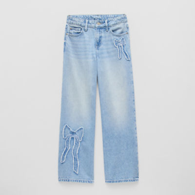 Thereabouts Little Big Girls Wide Leg Jean, Color: Sky Wash