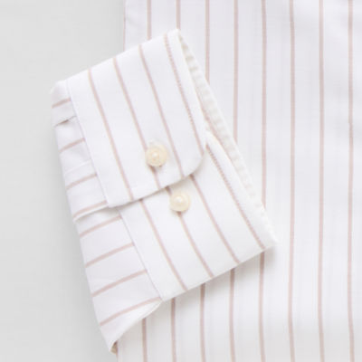 Stafford Coolmax All Season Oxford Mens Regular Fit Stretch Fabric Wrinkle Free Long Sleeve Dress Shirt
