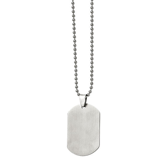 Mens Stainless Steel Dog Tag Pendant