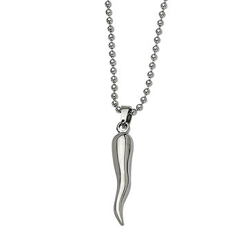 Stainless Steel Italian Horn Necklace Stainless Steel Italian Horn Necklace