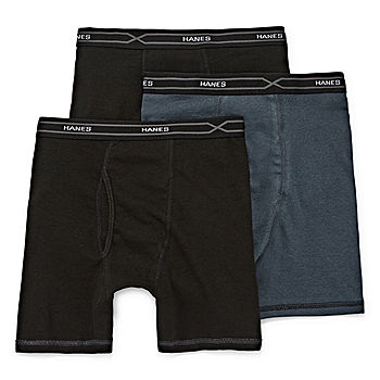 Hanes Boxer Briefs, Cool Dri Moisture-Wicking Underwear, Cotton No-Ride-up  for M