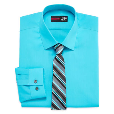 JF J. Ferrar® Long-Sleeve Easy-Care Dress Shirt and Tie Set, Color ...