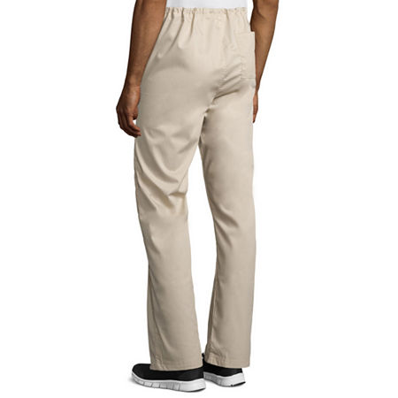 Wink Wonderwork 500 Drawstring Cargo Unisex Adult Big And Tall Tag Free Scrub Pants, X-large Tall, Beige