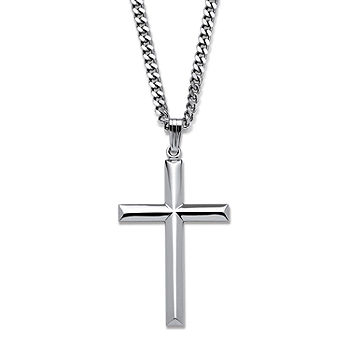silver plated metal crucifix pendant parts