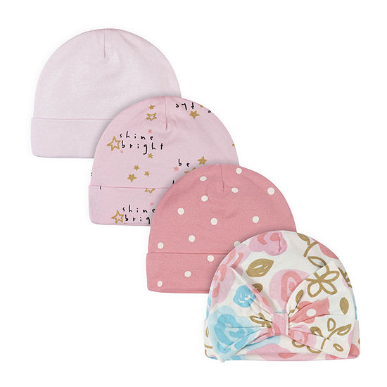 Gerber Baby Girls 4-pc. Multi-Pack Baby Hat