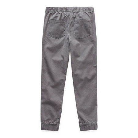 Thereabouts Little & Big Boys Pull-On Cuffed Jogger Pant, M (10-12) Husky, Gray