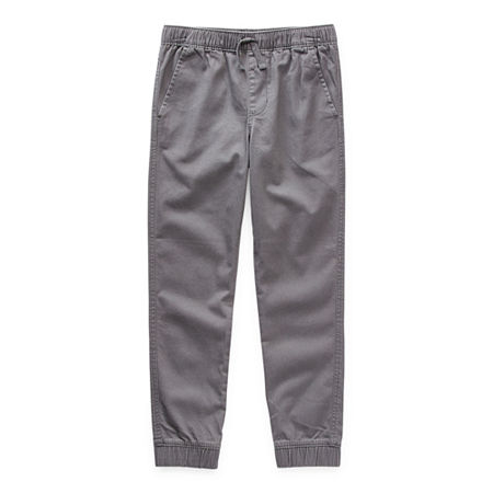 Thereabouts Little & Big Boys Pull-On Cuffed Jogger Pant, M (10-12) Husky, Gray