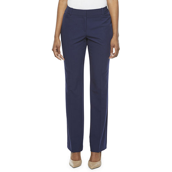 Worthington Womens Curvy Fit Perfect Trouser, Color: Limoges - JCPenney