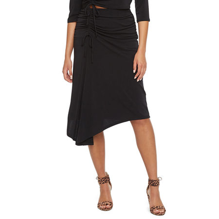 Bold Elements Womens Midi A-Line Skirt, Medium , Black