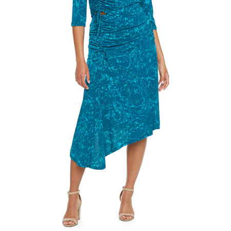 Bold Elements Womens Midi A-Line Skirt, Large , Green