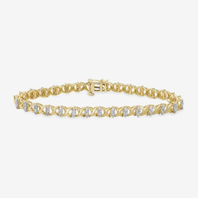 2 CT. T.W. Genuine Diamond 10K Yellow Gold Bracelet