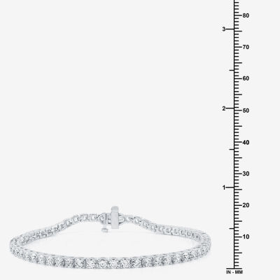 (G / Si1-Si2) 5 CT. T.W. Lab Grown White Diamond 10K or 14K Gold 7.25 Inch Tennis Bracelet