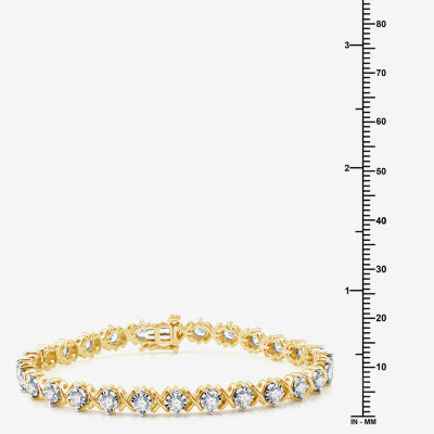 H-I / Si2-I1) 4 CT. T.W. Lab Grown White Diamond 10K Gold Inch Tennis Bracelet