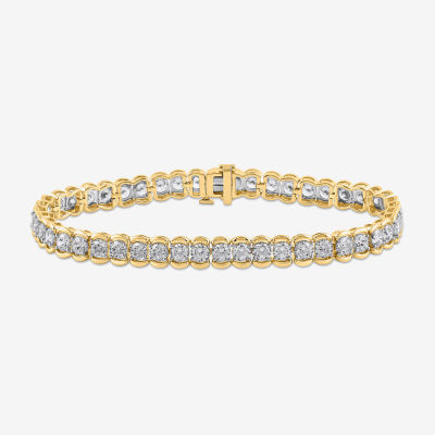 10 Ct.T.W. Lab Grown White Diamond 10K White Gold Tennis Bracelet